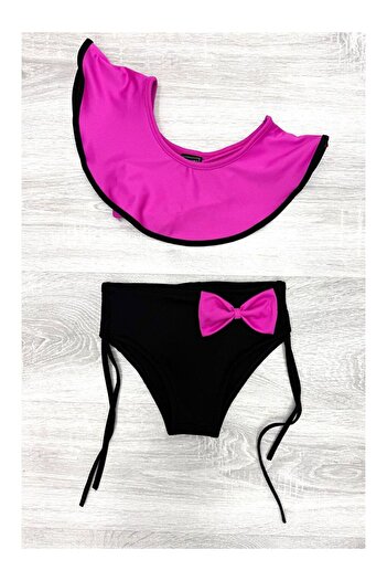 LC Waikiki Half Sleeve Bow Tie Back Children's Bikini