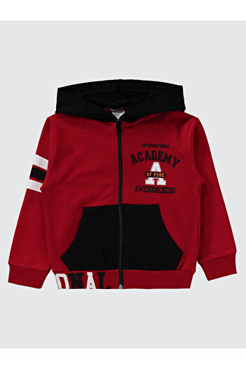 LC Waikiki Hooded Boy's Tracksuit 2-5 Years Old Red