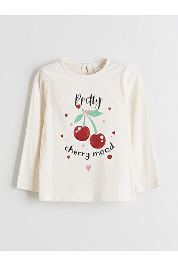LC Waikiki Cherry Printed Girls' T-Shirt and Leggings