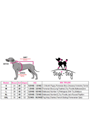 DOGİ&DOG Small Breed Polar Red Heart Detailed Dog Jumpsuit Dog Outfit (1-10kg)