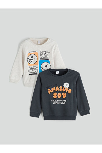 LC Waikiki Crew Neck Printed Boys' Sweatshirt