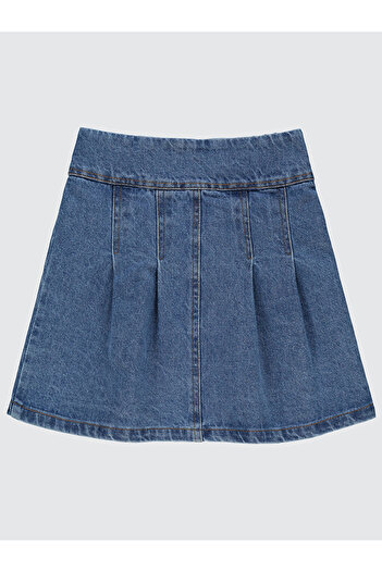 LC Waikiki Girls' Skirt 6-9 Years Old Blue