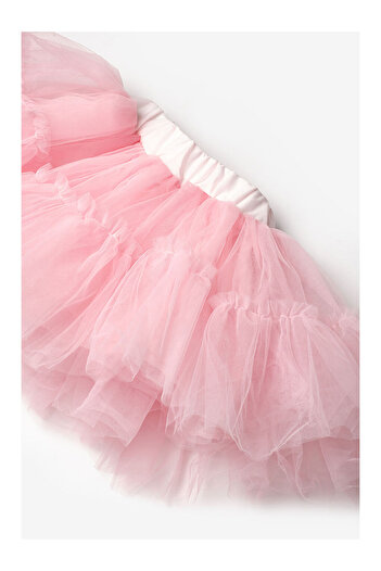 LC Waikiki Pink Girl's Tulle Skirt - Miley