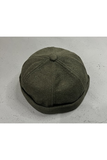 ZERAMİNE Wool Textured Unisex Fisherman Hat – Vintage Docker Model - Lined - Velcro Fastener