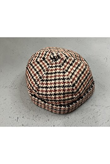ZERAMİNE Wool Textured Unisex Fisherman Hat – Vintage Docker Model - Lined - Velcro Fastener