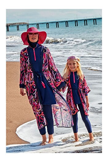 LC Waikiki Children's Patterned Colorful Kimono P2417