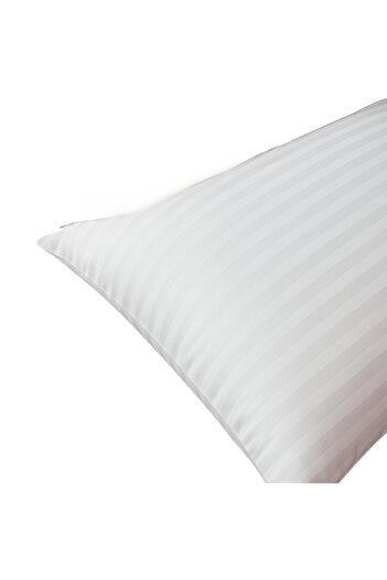 White Dove Striped microfiber pillow