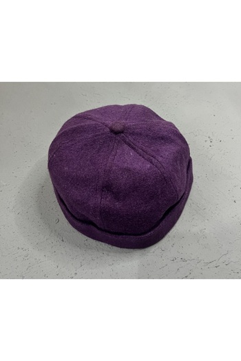 ZERAMİNE Wool Textured Unisex Fisherman Hat – Vintage Docker Model - Lined - Velcro Fastener