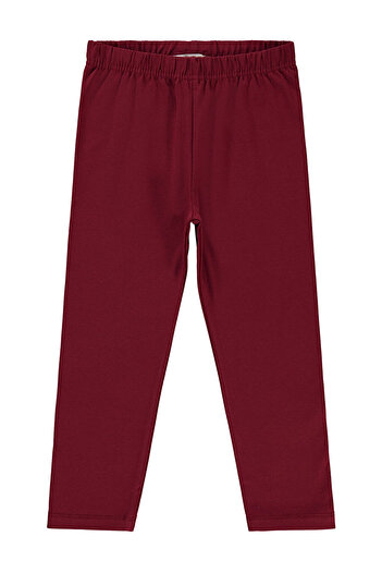 LC Waikiki Girls' Tights 6-9 Years Old Burgundy