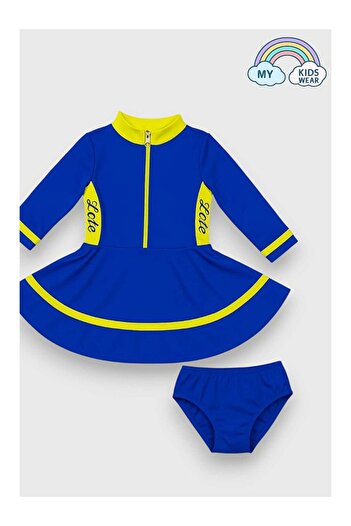 LC Waikiki Girls' Long Sleeve Dress Swimsuit 2-12 Years Old 12004