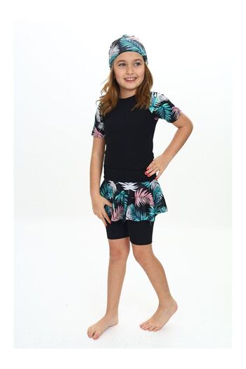 LC Waikiki Elastic Diving Fabric Three-Piece Girls' Swimsuit