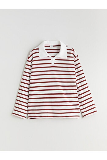 LC Waikiki Polo Neck Striped Girl's T-Shirt