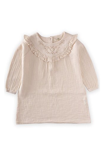 LC Waikiki Girl's Embroidered Muslin Dress