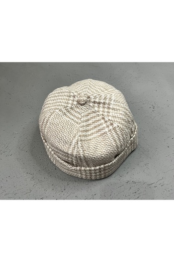 ZERAMİNE Wool Textured Unisex Fisherman Hat – Vintage Docker Model - Lined - Velcro Fastener