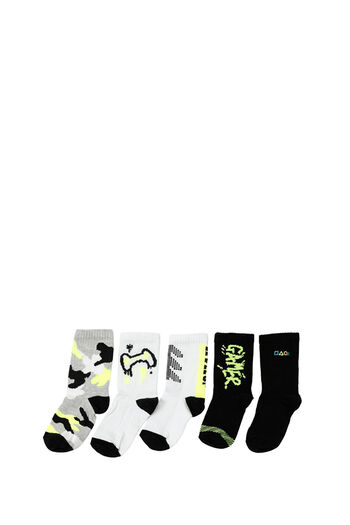 LC Waikiki 5 Li Skt-B 5Pr Black Boys' Socks
