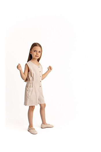 LC Waikiki Girl's Linen Jumpsuit