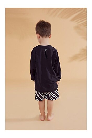 LC Waikiki Children's Black Swimming T-Shirt T2343