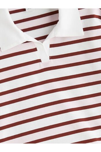 LC Waikiki Polo Neck Striped Girl's T-Shirt
