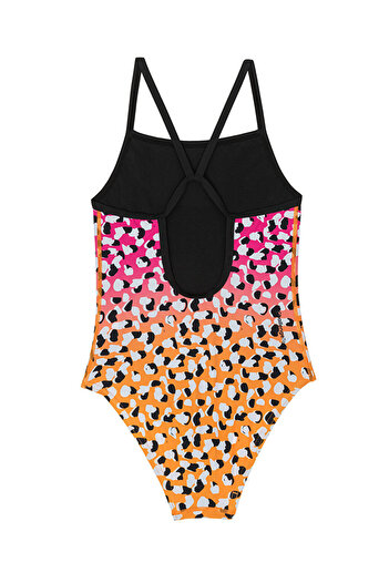 LC Waikiki Thin Strap Jn43 Girls' Swimsuit Red / Black