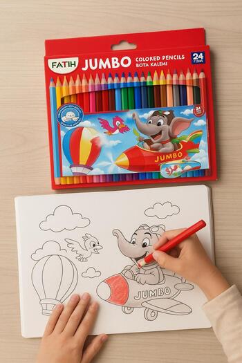 Fatih Dry Paint Cardboard Box Jumbo Full Size 24 Colors