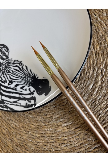 Pinart Kolinsky Natural Chamber Tile Painting Brush Set