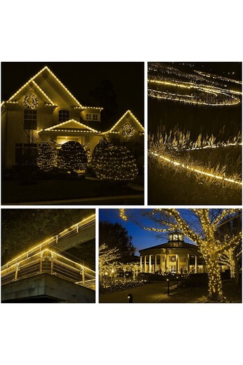 OEM Christmas Light Hose Installation, 6 m, 144 LED, Warm White, Sectional, 220V, with Transformer