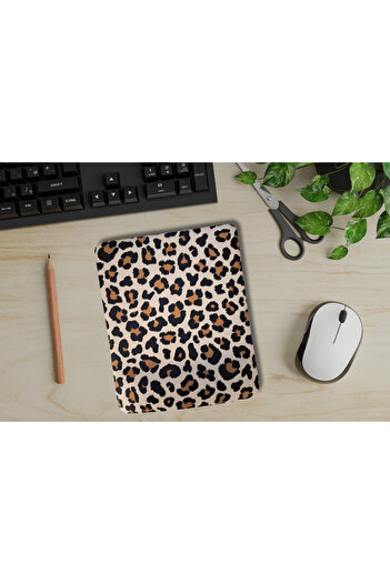 IVART Leopard Patterned Bracelet Supported Oval Mouse Pad