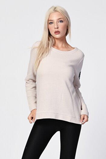 Zegy Crew Neck Blouse - Beige