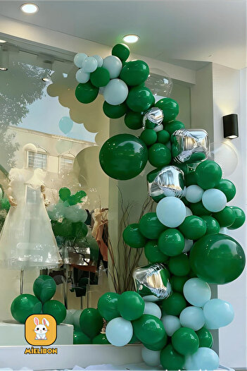 Mielibon 20Pcs Dark Green Balloons - 12 Inch Pastel Colors