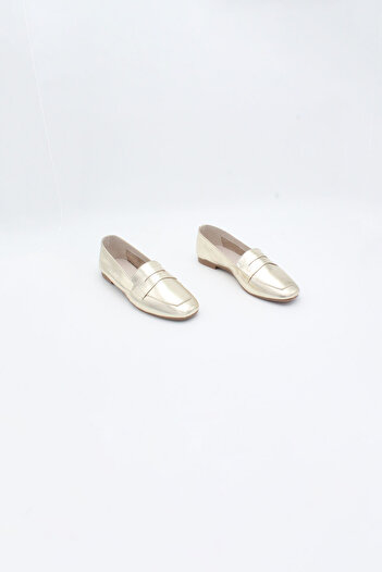 ENDİCAN 741 697 Bod7007 Women's Genuine Leather Shoes Gold