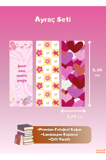 OssiGift Bookmark, Colorful, Cute Bookmark Set, Set of 6 Bookmarks, Size 5.25X14.85Cm, Gift