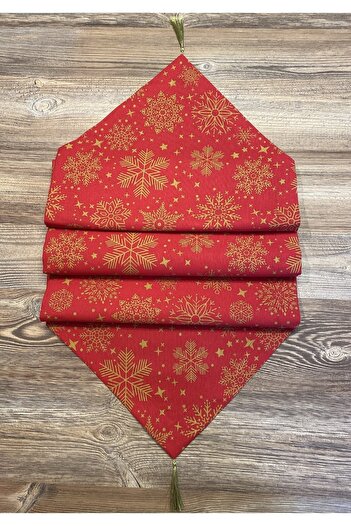 Zeren Home Christmas Special Runner, Christmas Themed Custom Made Linen Fabric, Christmas Runner 40X220