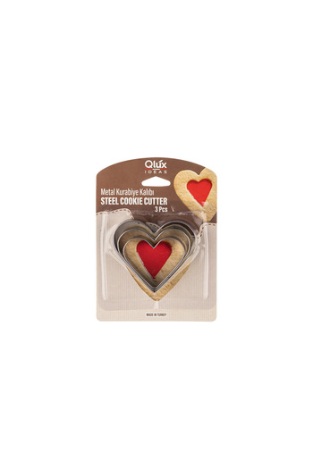 Mons Heart Cookie Mold Qlux 3 Size Heart Cookie Mold Stainless Steel Cookie Mold L-00557
