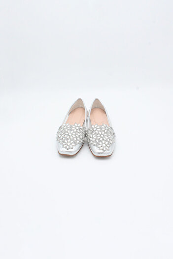 ENDİCAN 139 196-1 Stoned Women's Shoes Silver