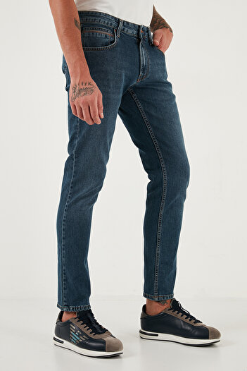 Buratti Pamuklu Regular Fit Normal Bel Boru Paça Jeans Erkek KOT PANTOLON 2211C36PARMA