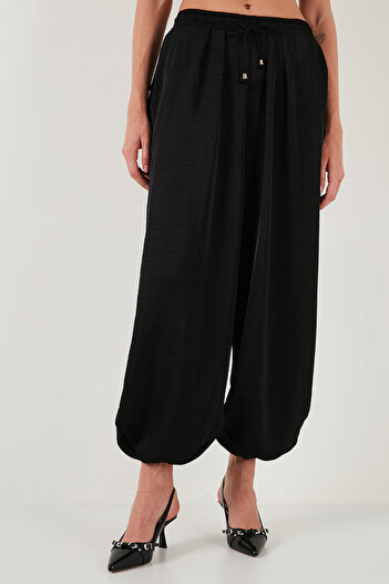 Lela Oversize Tied Balloon Leg Satin Baggy Trousers Pants 68351199