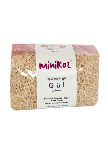 Minikoz Natural Soap with Pumpkin Fiber and Rose Extract – Skin Firming