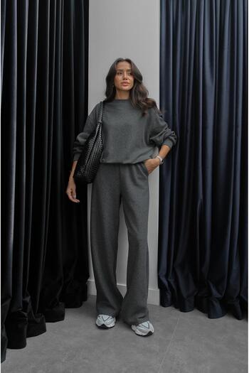 Havoş Anthracite Thessaloniki Knitted Set