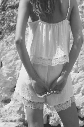 H&M Embroidery-detail playsuit