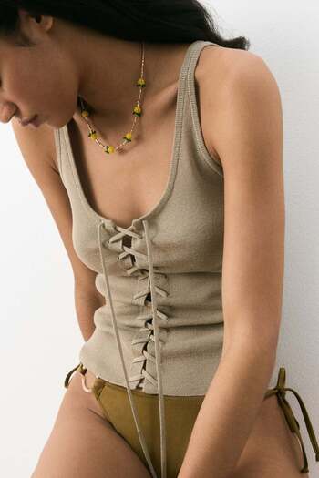 H&M Lacing-detail vest top