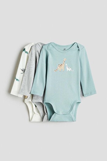 H&M 3-pack printed jersey bodysuits