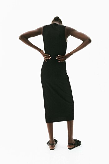 H&M Ribbed lacing-detail dress