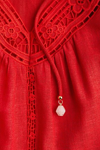H&M Broderie anglaise tie-strap dress