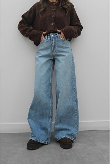 Havoş Light Blue Mona Wide Leg Jeans