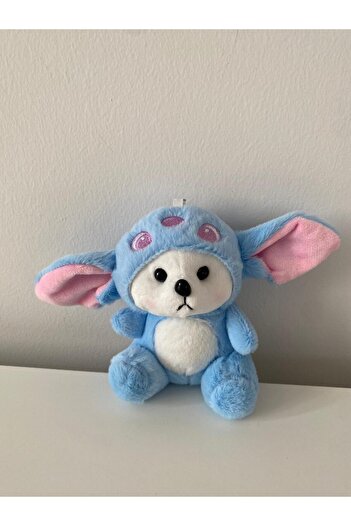 Ahves Sevimli Mavi Uzun Kulaklı Peluş Anahtarlık | Stitch Tarzı | Çanta Süsü | Hediye Seçeneği