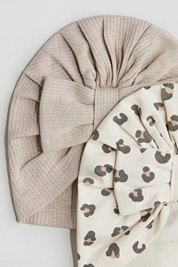 H&M 2-pack knot-detail hats