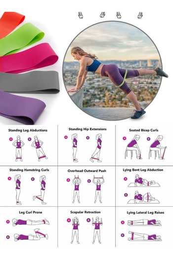 KANGAROO Kangaroo 15mm Exercise Mat with Kangaroo 5 Level Rubber Resistance Band Loop Set