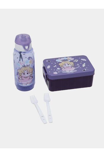 Generic Lunch box with accessories: water bottle, spoon and fork for school and picnics