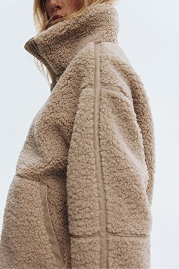 H&M Loose teddy jacket