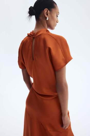 H&M Cowl-neck satin dress